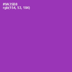 #9A35B8 - Violet Eggplant Color Image