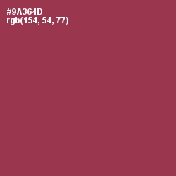 #9A364D - Camelot Color Image