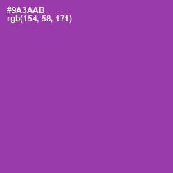 #9A3AAB - Vivid Violet Color Image