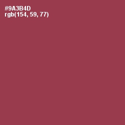 #9A3B4D - Solid Pink Color Image