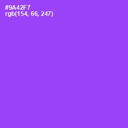 #9A42F7 - Medium Purple Color Image