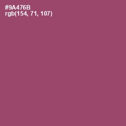 #9A476B - Cannon Pink Color Image