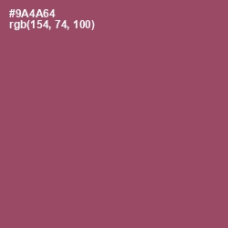 #9A4A64 - Cannon Pink Color Image