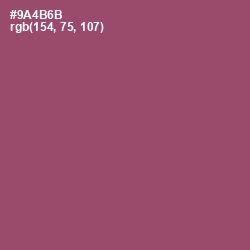 #9A4B6B - Cannon Pink Color Image