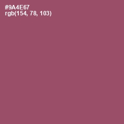 #9A4E67 - Cannon Pink Color Image