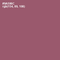 #9A596C - Cannon Pink Color Image