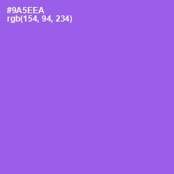 #9A5EEA - Medium Purple Color Image