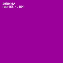 #9B019A - Violet Eggplant Color Image