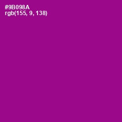 #9B098A - Violet Eggplant Color Image