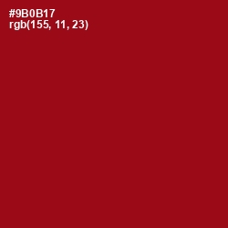 #9B0B17 - Carmine Color Image