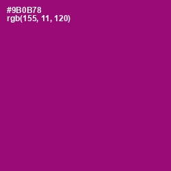 #9B0B78 - Fresh Eggplant Color Image