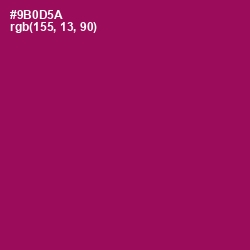 #9B0D5A - Cardinal Pink Color Image