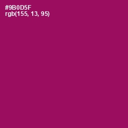 #9B0D5F - Cardinal Pink Color Image