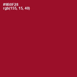 #9B0F28 - Burgundy Color Image