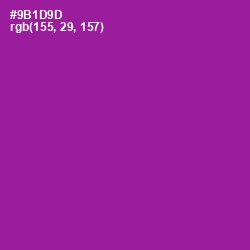 #9B1D9D - Violet Eggplant Color Image