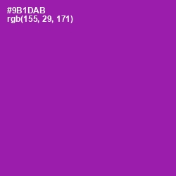 #9B1DAB - Violet Eggplant Color Image