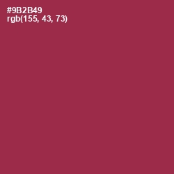 #9B2B49 - Solid Pink Color Image