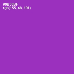 #9B30BF - Violet Eggplant Color Image