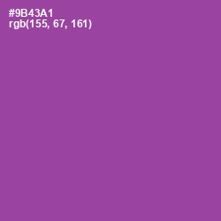 #9B43A1 - Trendy Pink Color Image