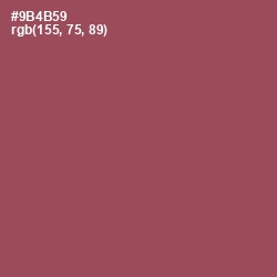 #9B4B59 - Copper Rust Color Image