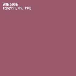 #9B596E - Cannon Pink Color Image