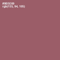 #9B5E69 - Cannon Pink Color Image