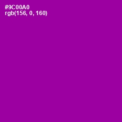 #9C00A0 - Violet Eggplant Color Image