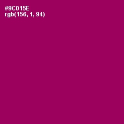 #9C015E - Cardinal Pink Color Image