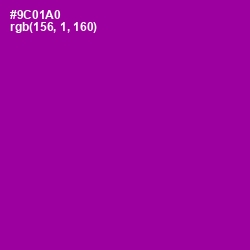 #9C01A0 - Violet Eggplant Color Image