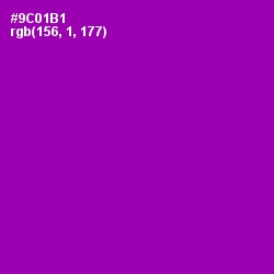 #9C01B1 - Violet Eggplant Color Image