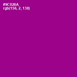 #9C028A - Violet Eggplant Color Image