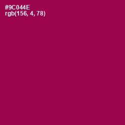 #9C044E - Cardinal Pink Color Image