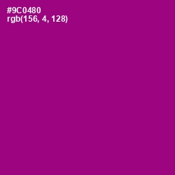 #9C0480 - Violet Eggplant Color Image