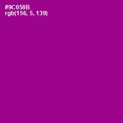 #9C058B - Violet Eggplant Color Image