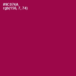 #9C074A - Cardinal Pink Color Image