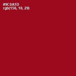 #9C0A1D - Carmine Color Image