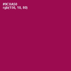 #9C0A50 - Cardinal Pink Color Image