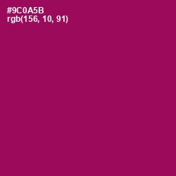 #9C0A5B - Cardinal Pink Color Image