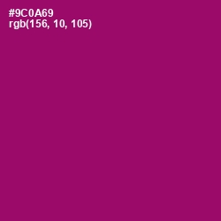 #9C0A69 - Fresh Eggplant Color Image