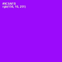 #9C0AFB - Electric Violet Color Image