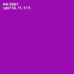 #9C0BB1 - Violet Eggplant Color Image