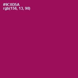 #9C0D5A - Cardinal Pink Color Image