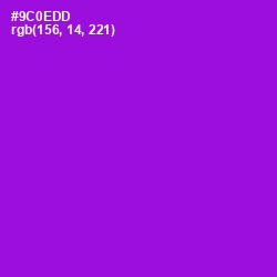 #9C0EDD - Electric Violet Color Image