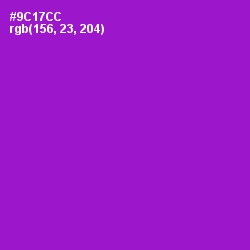 #9C17CC - Electric Violet Color Image