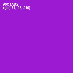 #9C1AD2 - Electric Violet Color Image