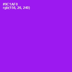 #9C1AF0 - Electric Violet Color Image