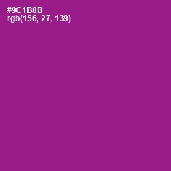 #9C1B8B - Violet Eggplant Color Image