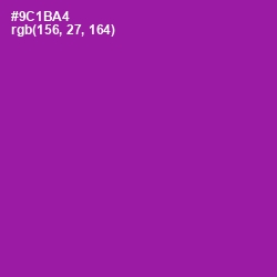 #9C1BA4 - Violet Eggplant Color Image