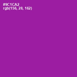 #9C1CA2 - Violet Eggplant Color Image