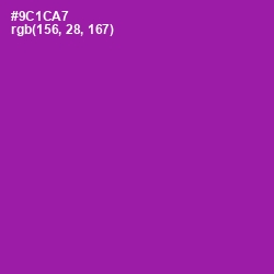 #9C1CA7 - Violet Eggplant Color Image